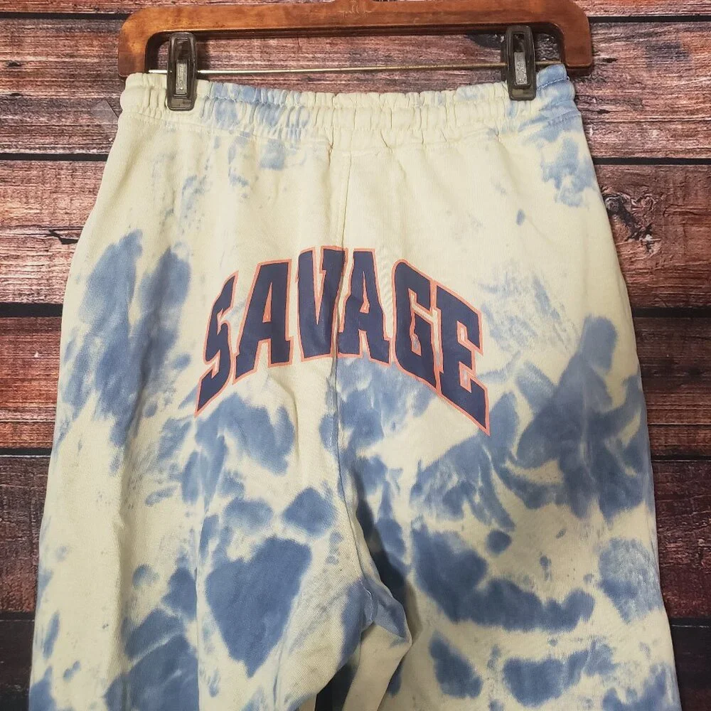 Missguided Sweatpants Size 2 Tie Dye Savage Boho Jogger Pants Elastic Waist